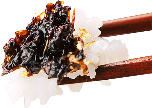 ご飯の上の十六島のり つくだ煮